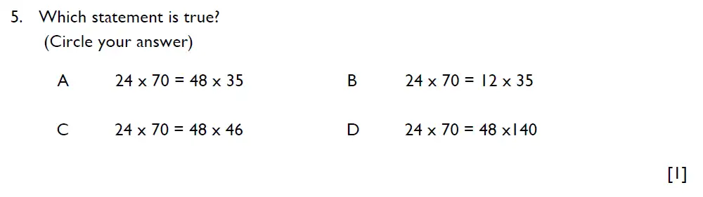 Question 5 - Aldenham School – 11+ Maths Sample Paper 2024