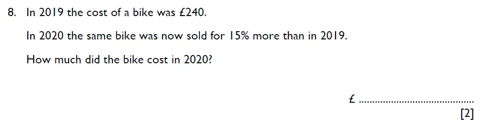 Question 8 - Aldenham School – 11+ Maths Sample Paper 2024