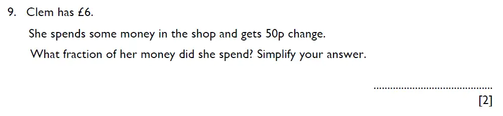 Question 9 - Aldenham School – 11+ Maths Sample Paper 2024