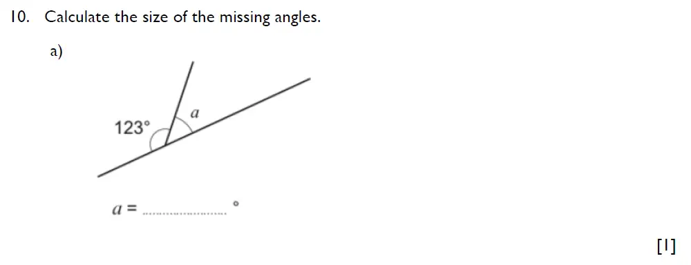 Question 10a - Aldenham School – 11+ Maths Sample Paper 2024