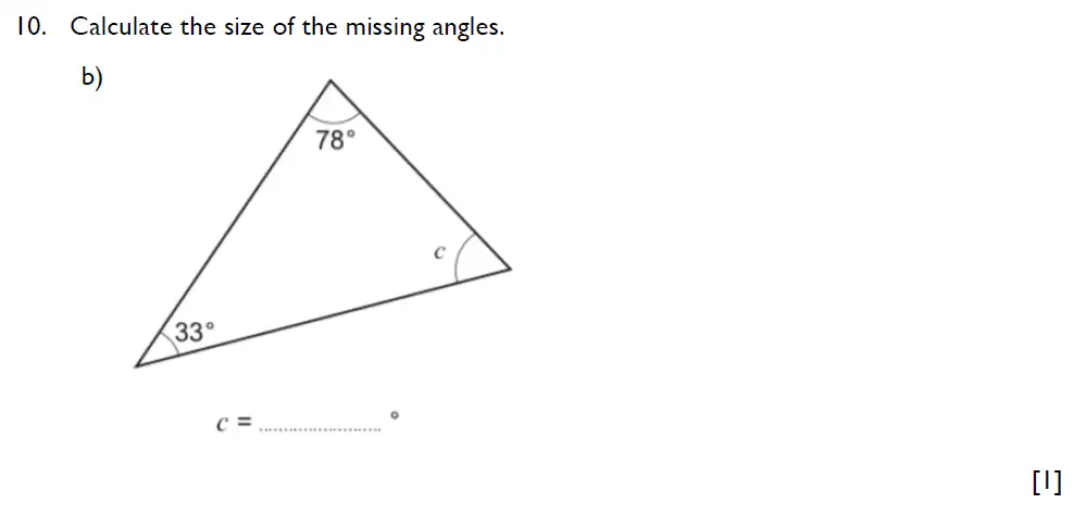 Question 10b - Aldenham School – 11+ Maths Sample Paper 2024