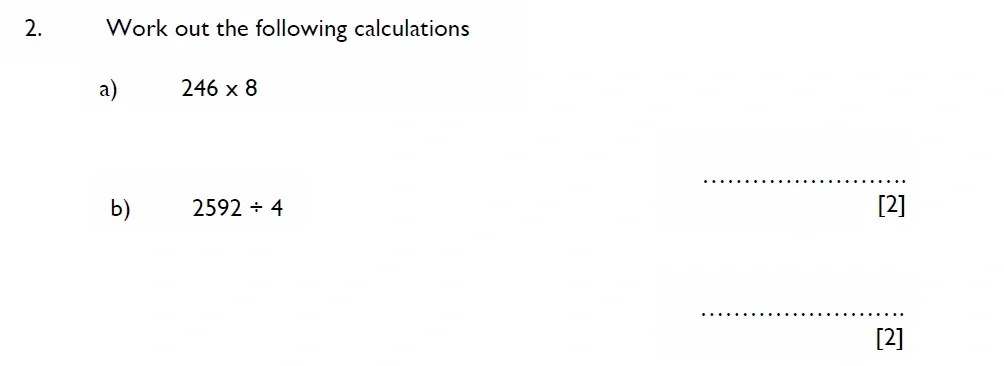 Question 02(a, b) - Aldenham School - 11 Plus Maths Sample Paper - 2025