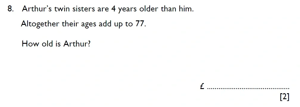 Question 08 - Aldenham School - 11 Plus Maths Sample Paper - 2025