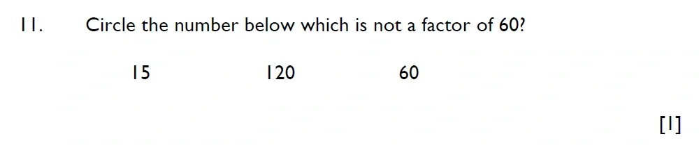 Question 11 - Aldenham School - 11 Plus Maths Sample Paper - 2025