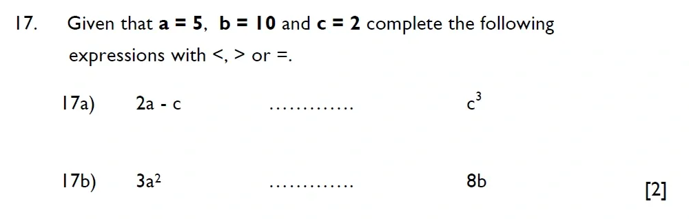 Question 17 - Aldenham School - 11 Plus Maths Sample Paper - 2025