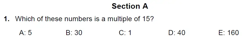 Question 1 - Alleyn's Sample Examination Paper 2 - 2024