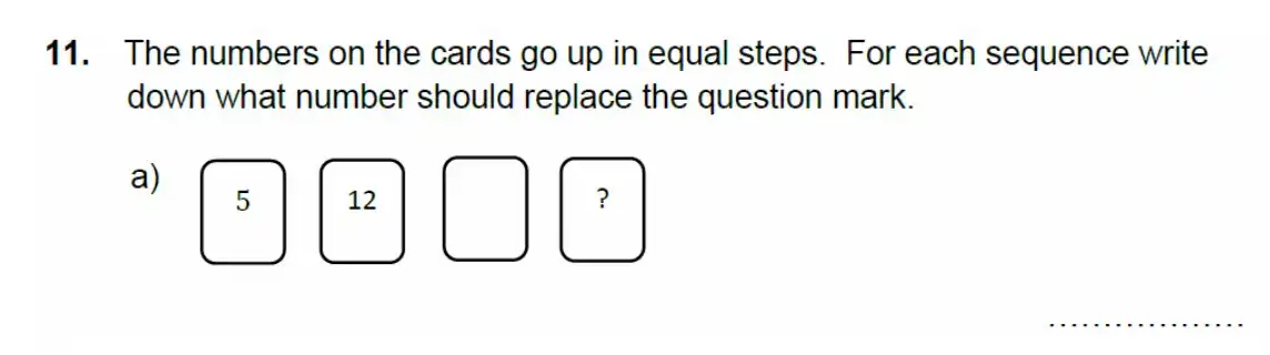 Question 11(a) - Alleyn's - 11 Plus Maths Sample Examination Paper 2 - 2026