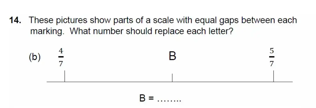 Question 14(b) - Alleyn's - 11 Plus Maths Sample Examination Paper 2 - 2026