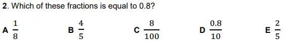 Question 2 - Alleyn’s School – 11+ Mathematics (Paper 1) - 2024