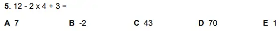 Question 5 - Alleyn’s School – 11+ Mathematics (Paper 1) - 2024