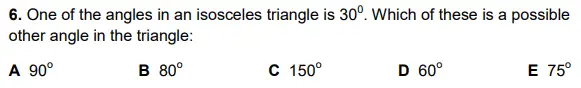 Question 6 - Alleyn’s School – 11+ Mathematics (Paper 1) - 2024