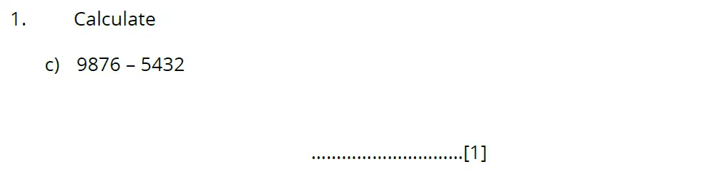 Question 1(c) - Bancrofts School - 11 Plus Maths Sample Paper 1 - 2025