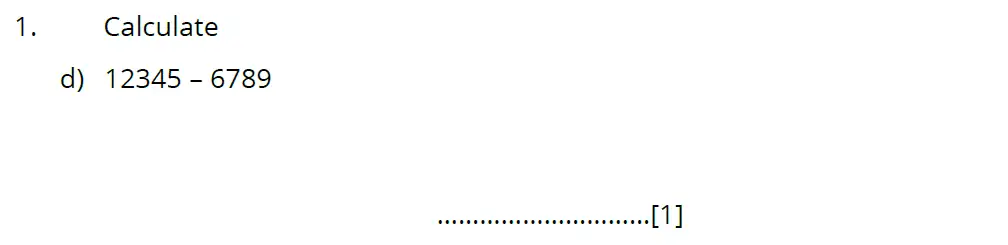Question 1(d) - Bancrofts School - 11 Plus Maths Sample Paper 1 - 2025