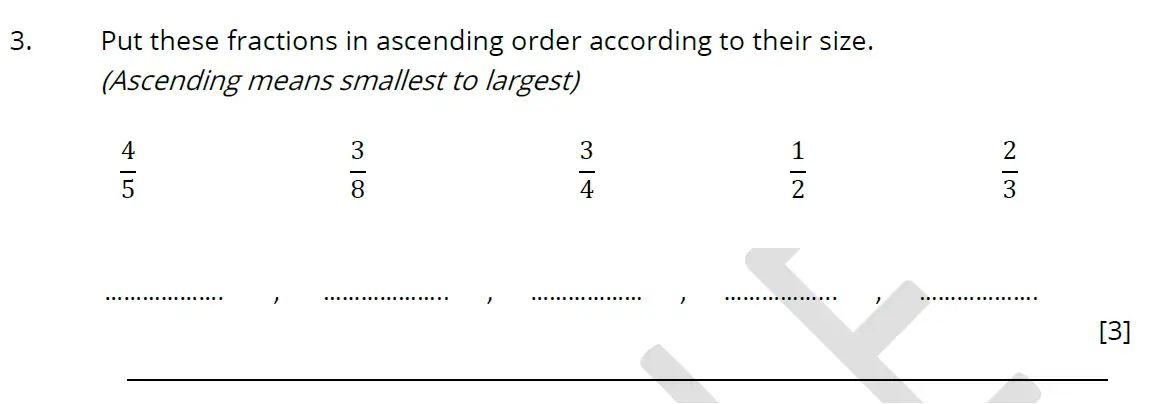 Question 3 - Bancrofts School - 11 Plus Maths Sample Paper 1 - 2025