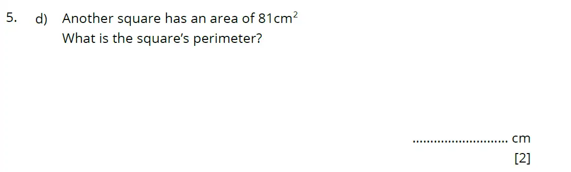 Question 5(d) - Bancrofts School - 11 Plus Maths Sample Paper 1 - 2025