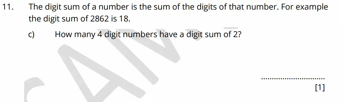 Question 11(c) - Bancrofts School - 11 Plus Maths Sample Paper 1 - 2026