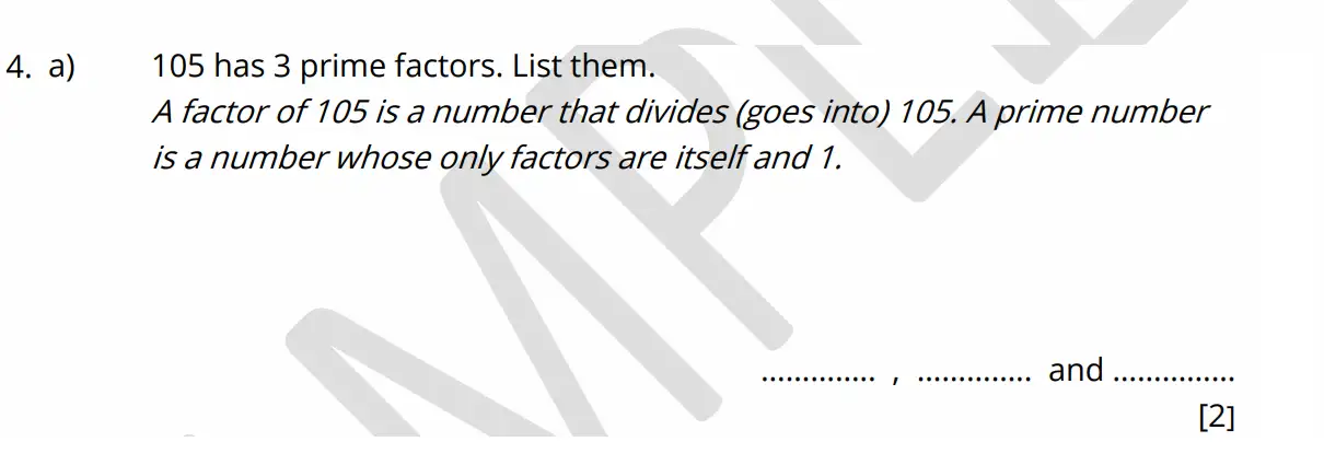 Question 4(a) - Bancrofts School - 11 Plus Maths Sample Paper 1 - 2026