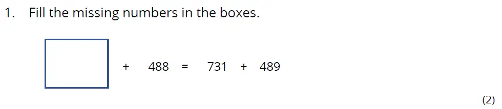 Question 1(a) - Bancroft’s School – Sample 11+ Maths Paper 2022