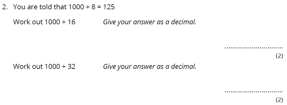 Question 2(a,b) - Bancroft’s School – Sample 11+ Maths Paper 2022