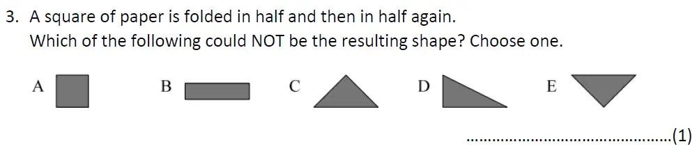 Question 3 - Bancroft's School 11 Plus Maths Sample Entrance Paper 2024