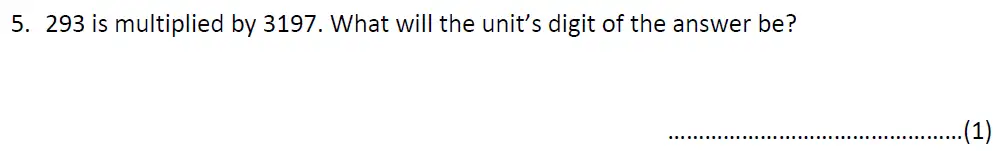 Question 5 - Bancroft's School 11 Plus Maths Sample Entrance Paper 2024