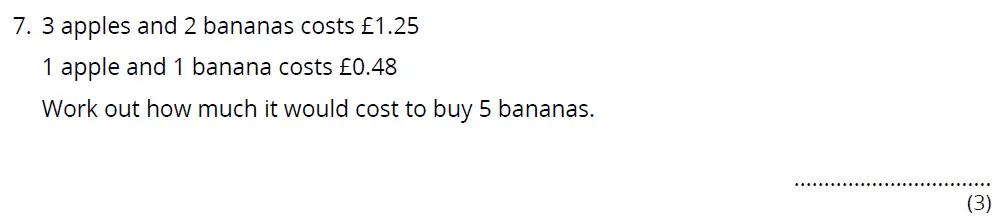 Question 7 - Bancroft's School 11 Plus Maths Entrance Paper 2023