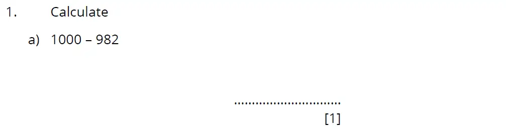 Question 1(a) - Bancrofts School 11 Plus Maths Sample Paper 2 - 2024