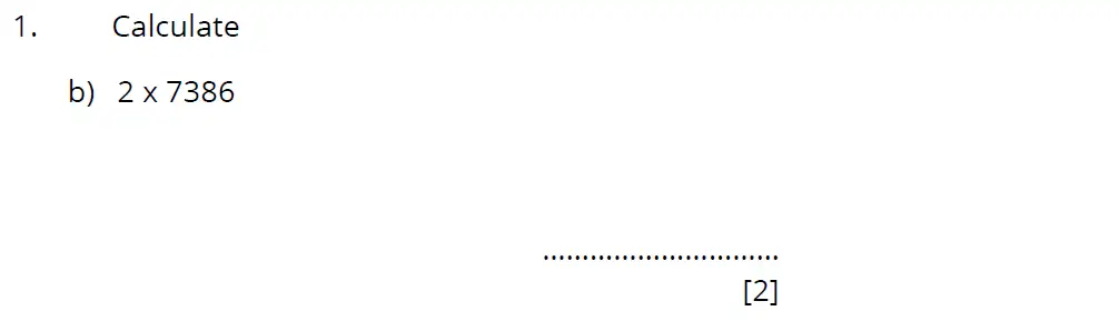 Question 1(b) - Bancrofts School 11 Plus Maths Sample Paper 2 - 2024