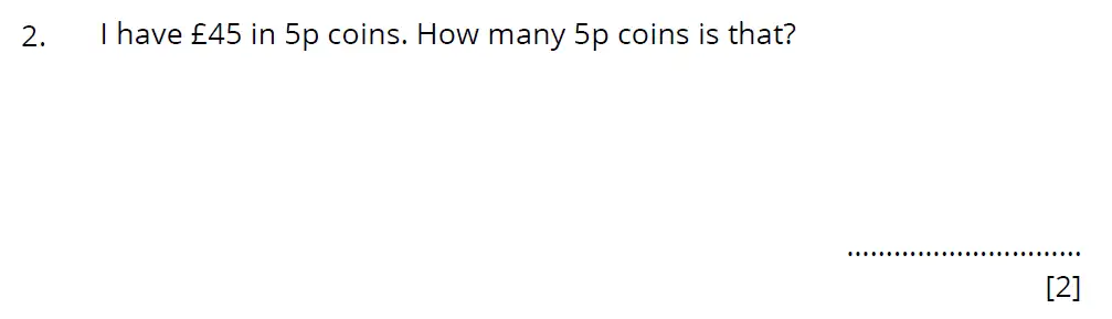 Question 2 - Bancrofts School 11 Plus Maths Sample Paper 2 - 2024