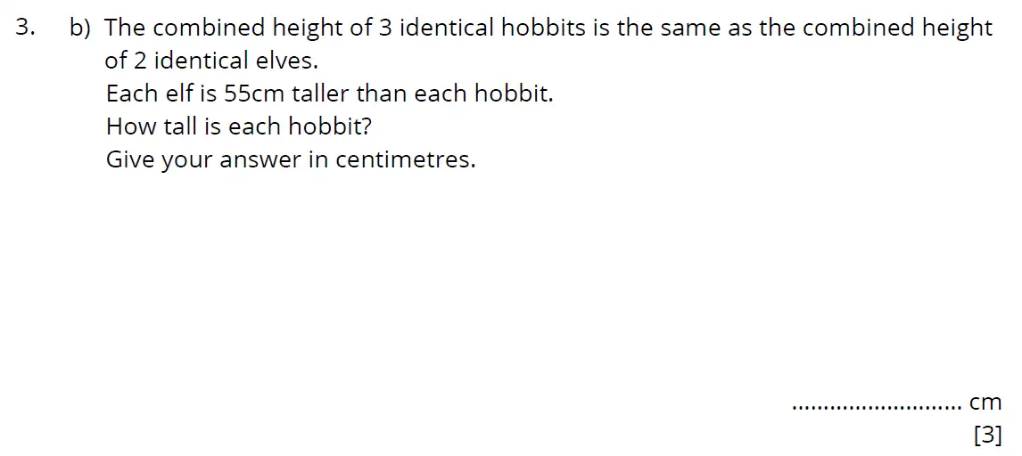 Question 3(b) - Bancrofts School 11 Plus Maths Sample Paper 2 - 2024