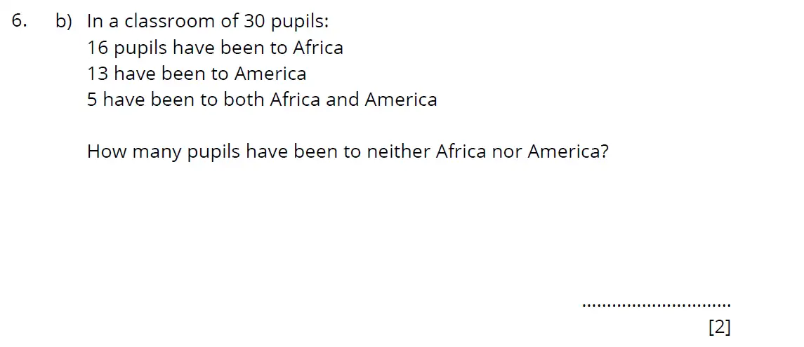 Question 6(b) - Bancrofts School 11 Plus Maths Sample Paper 2 - 2024