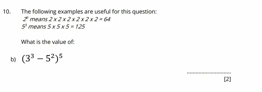 Question 10(b) - Bancrofts School - 11 Plus Maths Sample Paper 2 - 2026