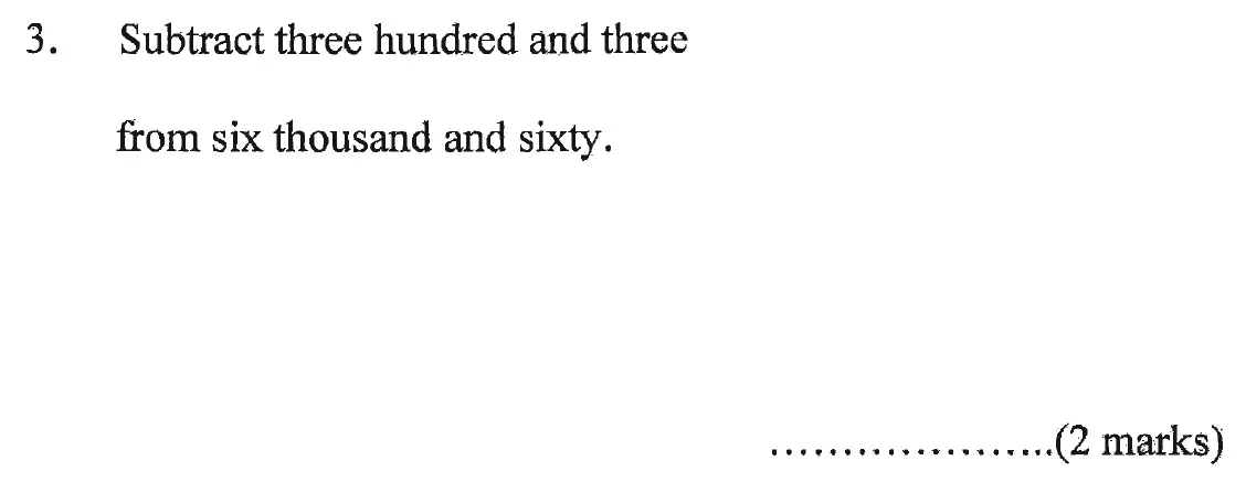 Question 3 - Bancrofts School 11 Plus Sample Paper 2023