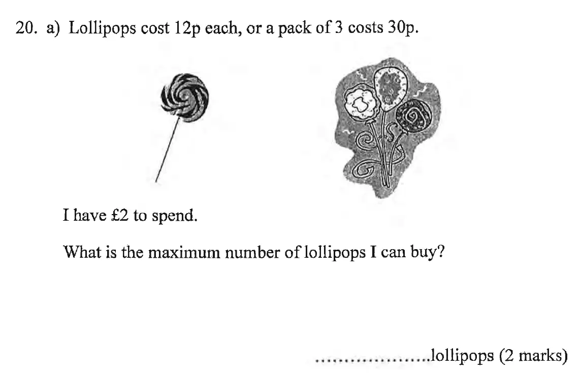 Question 19(ii) - Bancrofts School 11 Plus Sample Paper 2023