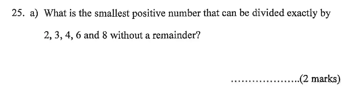 Question 24(b) - Bancrofts School 11 Plus Sample Paper 2023