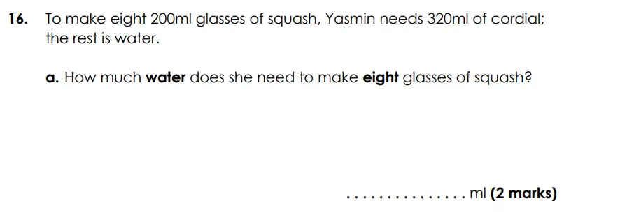 Question 16(a) - Bancroft’s School - Eleven Plus Maths Sample Paper Entry - 2026