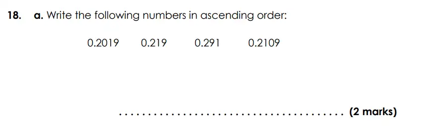 Question 18(a) - Bancroft’s School - Eleven Plus Maths Sample Paper Entry - 2026