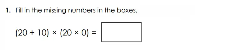 Question 1(f) - Bancroft’s School - Eleven Plus Maths Sample Paper Entry - 2026