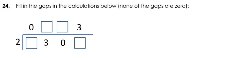 Question 24(b) - Bancroft’s School - Eleven Plus Maths Sample Paper Entry - 2026