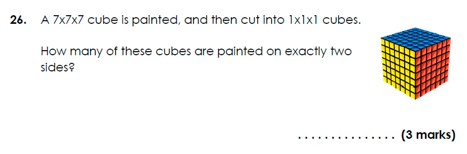 Question 26 - Bancroft’s School - Eleven Plus Maths Sample Paper Entry - 2025