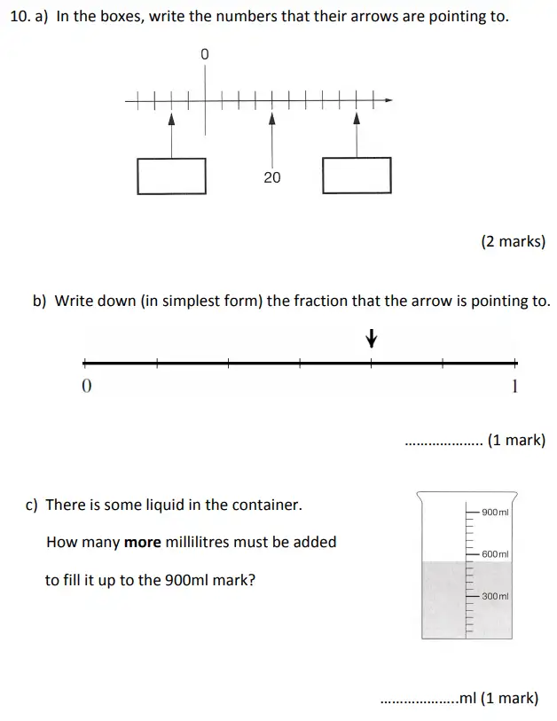 Question 10(a,b,c) - Bancroft’s School – Sample 11+ Maths Paper (i) 2023