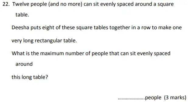 Question 22 - Bancroft’s School - 11+ Maths Entrance And Scholarship Exam Paper - 2017