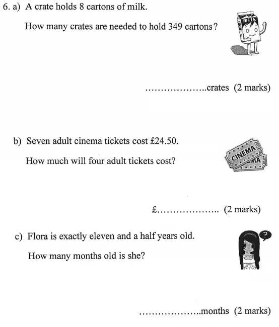 Question 6(a,b,c) - Bancroft’s School – Sample 11+ Maths Paper (ii) 2016