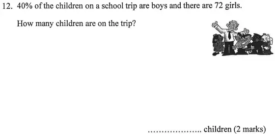 Question 12 - Bancroft’s School – Sample 11+ Maths Paper (ii) 2016