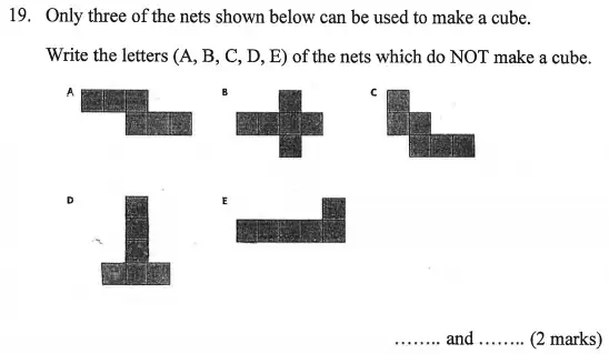 Question 19 - Bancroft’s School – Sample 11+ Maths Paper (ii) 2016
