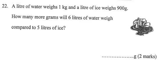 Question 22 - Bancroft’s School – Sample 11+ Maths Paper (ii) 2016