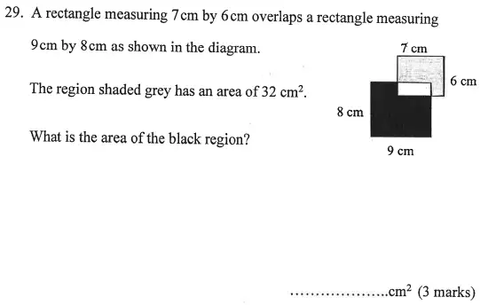 Question 29 - Bancroft’s School – Sample 11+ Maths Paper (ii) 2016