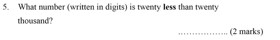 Question 5 - Bancroft’s School – Sample 11+ Maths Paper - 2018