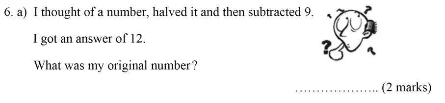 Question 6(a) - Bancroft’s School – Sample 11+ Maths Paper - 2018