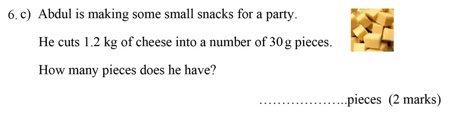 Question 6(c) - Bancroft’s School – Sample 11+ Maths Paper - 2018